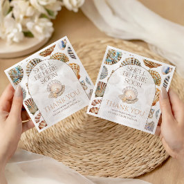 Pearl Under The Sea You Soon Girl Baby Shower Serviette