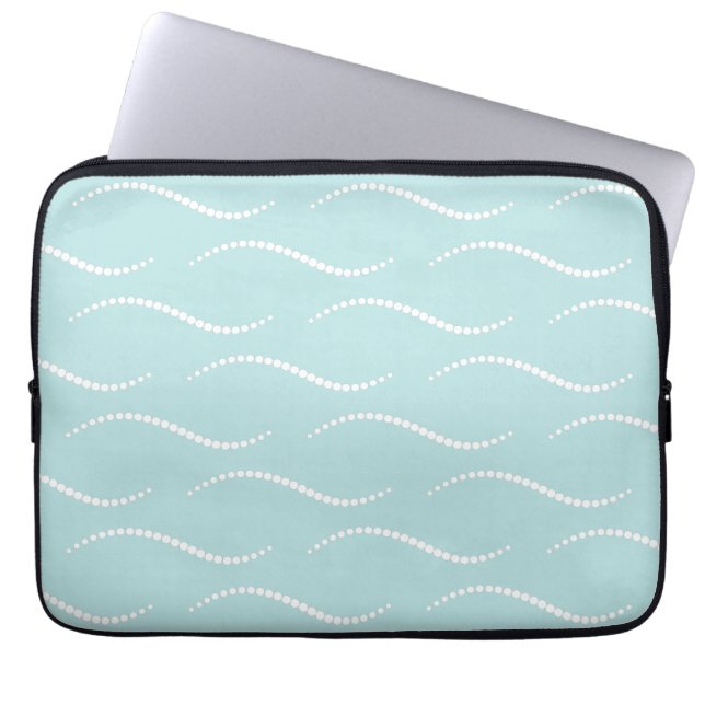 Pearl Waves Laptopschutzhülle (Vorderseite)