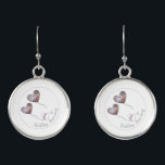 Pearl Wedding Anniversary Pink - Herz Ohrringe<br><div class="desc">Personalisierte 30. Pearl Wedding Ohrringe. Ein wunderschönes Geschenk für einen Ehemann, um seine Ehefrau zu geben, oder für eine Tochter, um ihrer Mutter zu geben. Die Ohrringe zeigen 2 lila Ballons mit den Namen des Mannes und der Ehefrau und lesen "30. Hochzeitstag". Das Design, das auf diesen Schmuckstücken gezeigt wird,...</div>