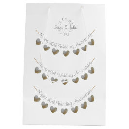 Pearl Wedding Jubiläumsgeschenktasche Mittlere Geschenktüte