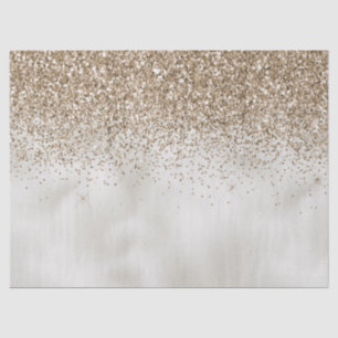 Pearl White Luxe Gold Glitzer Seidenpapier