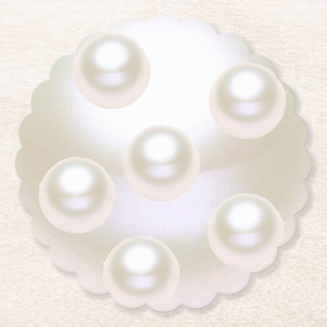 Pearl zum 30. Hochzeitstag Untersetzer (Vorderseite)