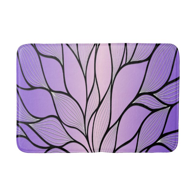 Pearlescent Lila Creative Verlass Pattern Badematte (Vorderseite)