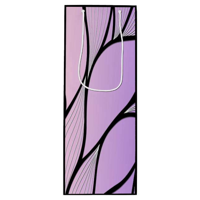 Pearlescent Lila Creative Verlass Pattern Geschenktüte Für Weinflaschen (Vorderseite)