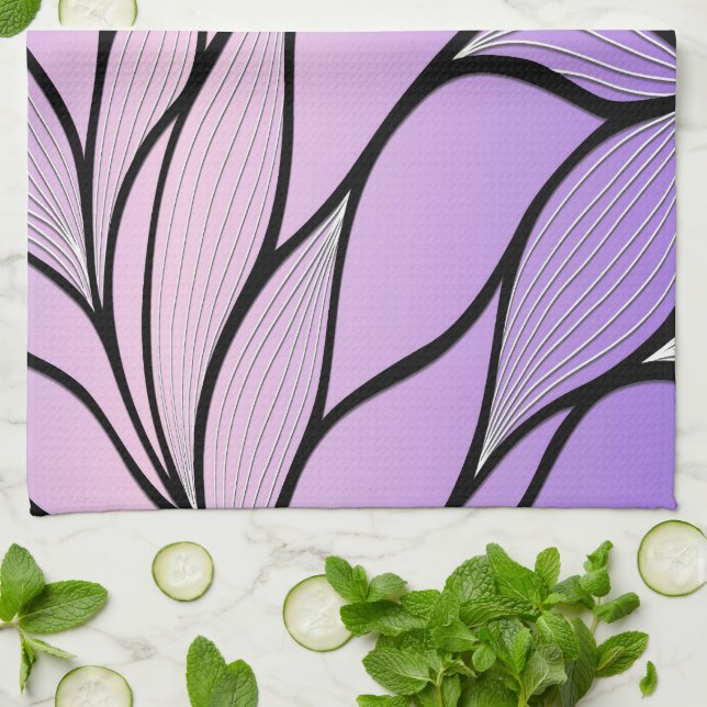 Pearlescent Lila Creative Verlass Pattern Geschirrtuch (Gefaltet)