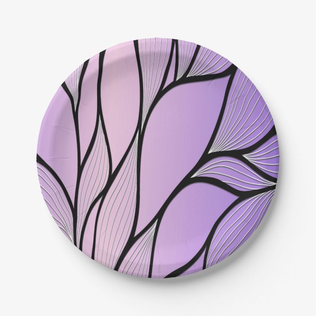 Pearlescent Lila Creative Verlass Pattern Pappteller (Vorderseite)