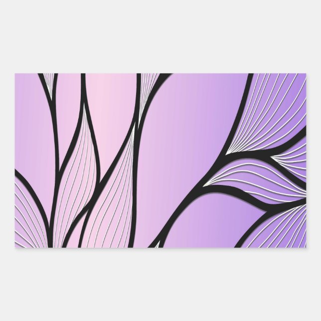 Pearlescent Lila Creative Verlass Pattern Rechteckiger Aufkleber (Vorderseite)