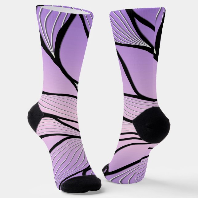Pearlescent Lila Creative Verlass Pattern Socken (Gewinkelt)