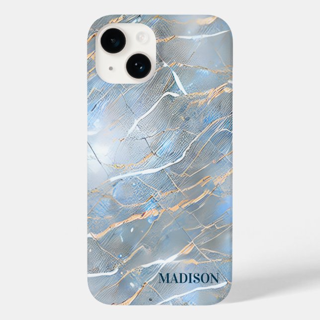 Pearlescent Marble Stone Case-Mate iPhone Hülle (Rückseite)