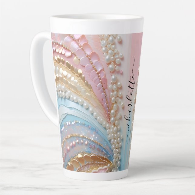 Pearlescent Pearls Muscheln Milchtasse (Linke Ecke)
