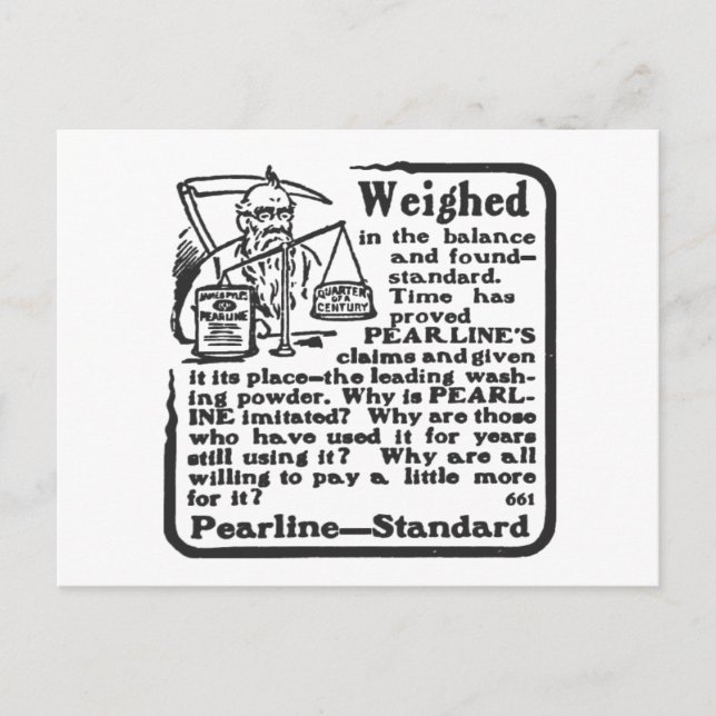 "Pearline-Werbung" Postkarte (Vorderseite)