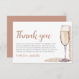 Pearls and Prosecco Brautparty Danke, Karte