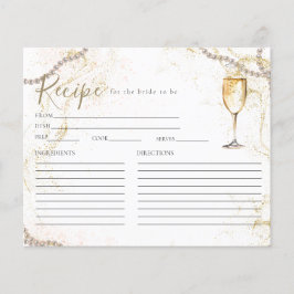 Pearls and Prosecco Brautparty Rezept Card