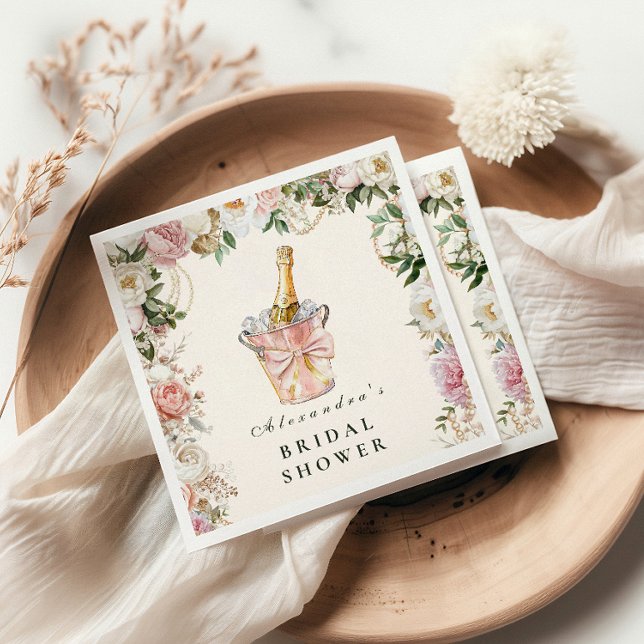 Pearls and Prosecco Bridal Serviette (Von Creator hochgeladen)