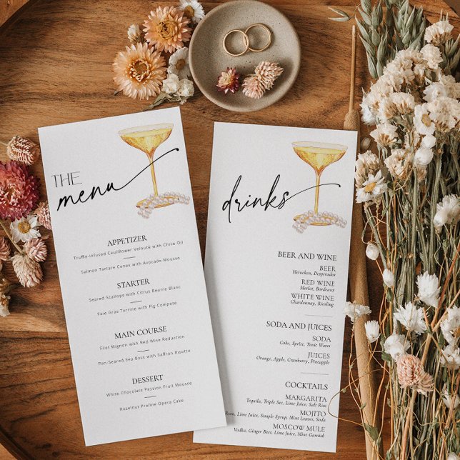 Pearls and Prosecco Neutral Bridal Brunch Bar Menu (Von Creator hochgeladen)