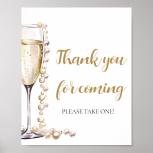 Pearls and Prosecco Vielen Dank für Ihr Interesse Poster