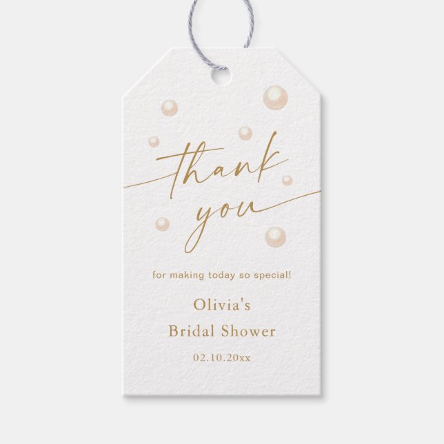 Pearls Brautparty Vielen Dank für Ihr Interesse an Geschenkanhänger (Vorderseite)