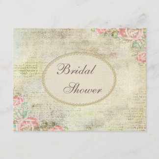 Pearls & Lace Shabby Chic Rose Brautparty Einladung