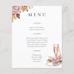 Pearls Petals & Prosecco Brautparty Menu