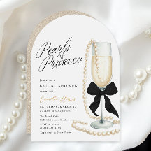 Pearls & Prosecco Black Bow Brautparty