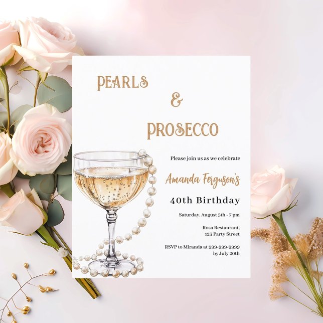 Pearls Prosecco-Blasen Geburtstagsveranstaltung (Von Creator hochgeladen)