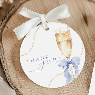 Pearls & Prosecco Blue Brautparty Fevor Tags Geschenkanhänger