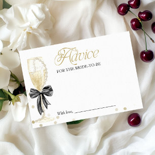 Pearls & Prosecco Brautparty Advice Card Einladung