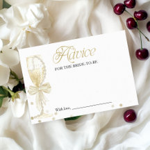 Pearls & Prosecco Brautparty Advice Card