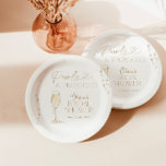 Pearls & Prosecco Brautparty, Bridal Brunch Pappteller<br><div class="desc">Diese Pearls & Prosecco Brautparty Paper Teller sind mit handbemalten Aquarellperlen und Champagnerflöten ausgestattet und eignen sich hervorragend,  um den Cocktail,  das Essen oder den Desserttisch Ihres Brunch zu würdigen! Editieren Sie die meisten Texte,  Textfarben und Hintergrundfarben einfach nach Ihrem Stil und Ihrer Veranstaltung!</div>