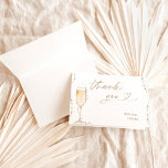 Pearls & Prosecco Brautparty Danke Karte<br><div class="desc">Diese Pearls & Prosecco Brautparty Dankeschön-Card bietet handbemalte Aquarellperlen mit Champagnerflöte und ist eine wunderschöne Möglichkeit, personalisierte Etiketten oder Etiketten für Ihre Dusche, Hochzeit oder besondere Veranstaltung zu erstellen! Benutzen Sie das Schwarz in diesem Dankeschön-Karte, um eine personalisierte Note verlassen. Editieren Sie die meisten Texte einfach, um sie an Ihre...</div>