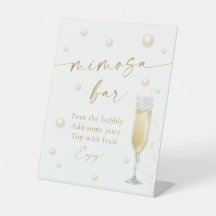 Pearls Prosecco Brautparty Mimosa Bar