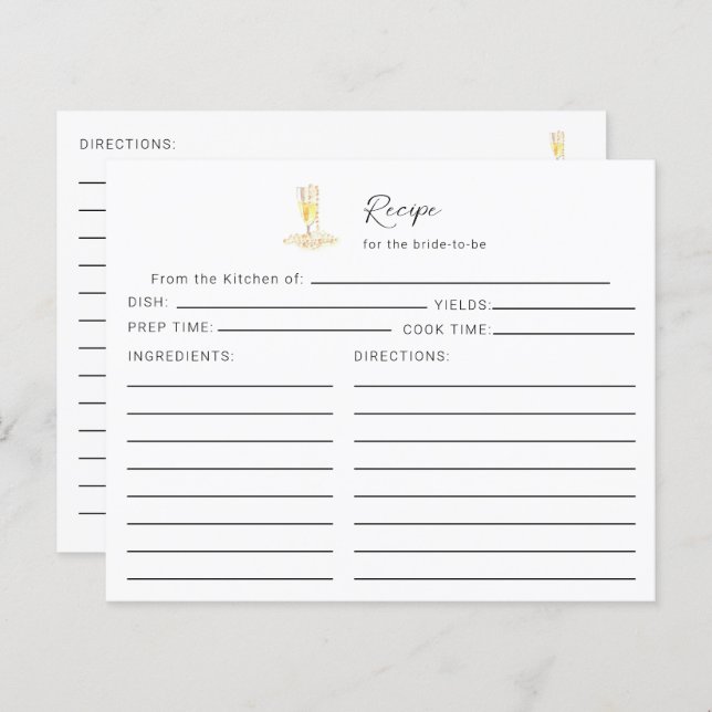 Pearls Prosecco Brautparty Rezept (Vorne/Hinten)