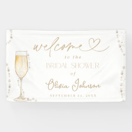 Pearls & Prosecco Bridal Begrüßungszeichen Banner