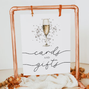 Pearls & Prosecco Cards & Gifts Brautparty Poster