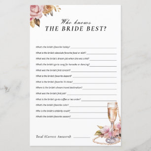 Pearls Prosecco, der das beste Spiel der Braut ken