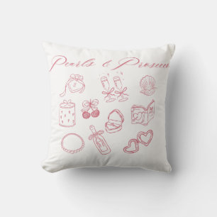 Pearls & Prosecco Design Girly Pink Junggesellin Kissen