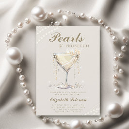 Pearls Prosecco Elvory Elegantes Brunch Brautparty Einladung