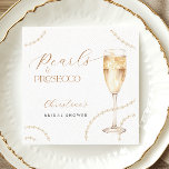 Pearls & Prosecco Gold Bridal Shower Napkins Serviette<br><div class="desc">Add elegance to your table setting with these Pearls & Prosecco napkins. Featuring subtle pearl graphics and chic typography,  they’re perfect for elevating your bridal shower dining experience.</div>