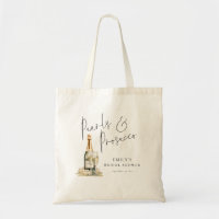 Pearls Prosecco Name Danke für Bridesmaid