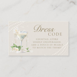 Pearls Prosecco Petals Elfenbeinküste Elegantes Br Begleitkarte