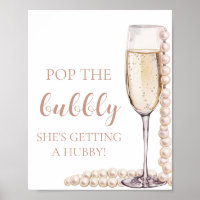 Pearls Prosecco Pop The Bubbly She's Getting Hubby
