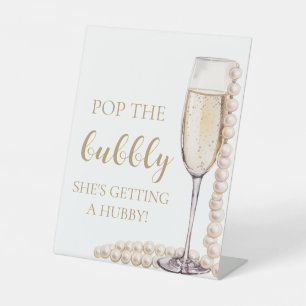 Pearls Prosecco Pop The Bubbly She's Getting Hubby Sockelschild