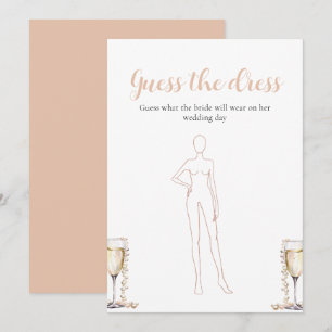 Pearls Prosecco rät das Dress Brautparty Game Einladung