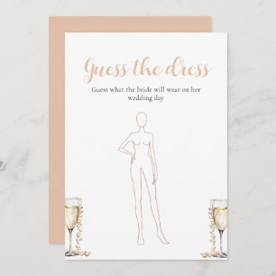 Pearls Prosecco rät das Dress Brautparty Game Einladung