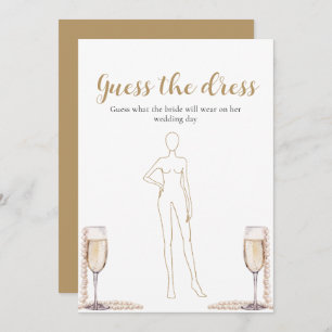 Pearls Prosecco rät das Dress Brautparty Game Einladung