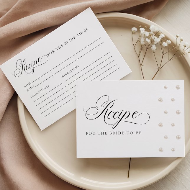 Pearls Recipe Card for the Bride to Be Begleitkarte (Von Creator hochgeladen)