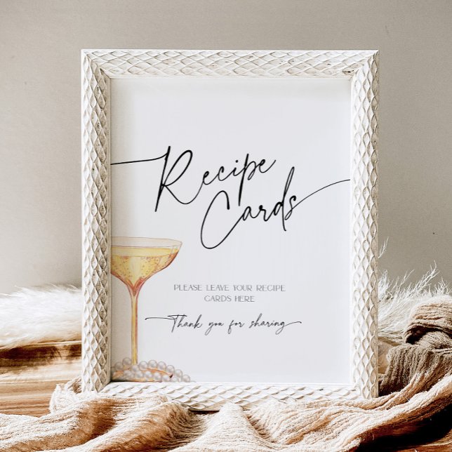 Pearls ruccoli Recipe und Prosecco Brautparty Sockelschild (Von Creator hochgeladen)