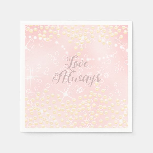 Pearls Shine Peach Serviette (Vorderseite)