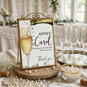 Pearls und Prosecco Advice Brautparty Poster