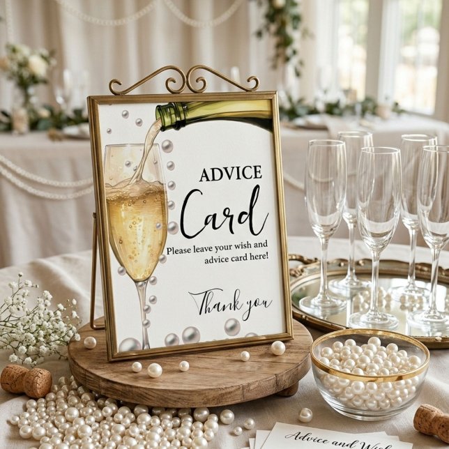 Pearls und Prosecco Advice Brautparty Poster (Von Creator hochgeladen)